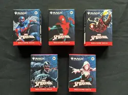 Magic The Gathering Spiderman Welcome Deck Set Of 5 New Sealed - Image 1
