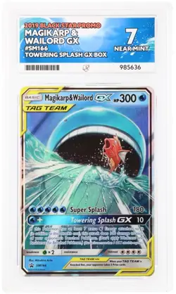Pokemon TCG Sun & Moon Magikarp Wailord GX Black Star Promo ACE 7 - Image 1