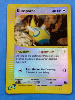 Pokemon Reverse Holo Dunsparce - Skyridge 53/144 – MP - Image 1