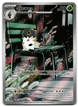 Spewpa 089/088 - 🌊 Perfect Order Illustration Rare Pokemon TCG Holo 🖤 - M/LP - Image 1