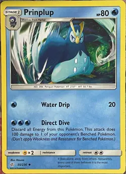 Prinplup - 55/236 - Cosmic Eclipse Pokemon 2019 - Image 1
