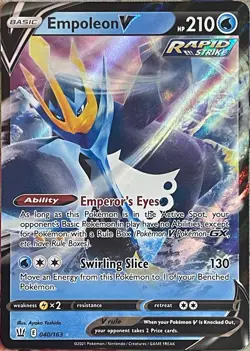 Empoleon V Ultra Rare - 040/163 - Battle Styles Pokemon 2021 - Image 1
