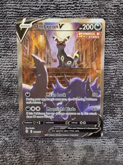 Umbreon V Alternate Art Evolving Skies 189/203 Alt Pokemon Card FA 2021 NM TCG - Image 1
