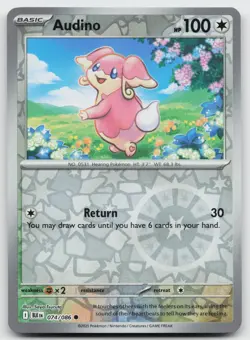 Audino 074/086 Common Black Bolt Pokemon Reverse Holo Near Mint - Image 1