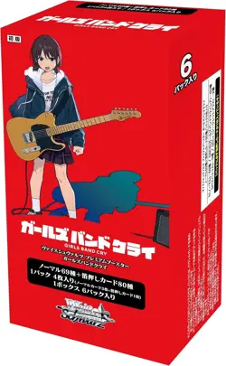 JAPAN BUSHIROAD Weiss Schwarz Premium Booster Girls Band Cry BOX 6Packs × 4Cards - Image 1