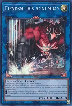 Yugioh Fiendsmith's Agnumday - ROTA 1st Edition Super Rare NM - Free Holo Card - Image 1