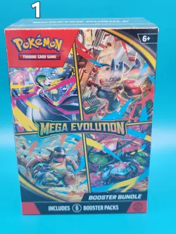 Pokemon TCG Mega Evolution Booster Bundle Box 6 Packs English 2025 60 Cards - Image 1