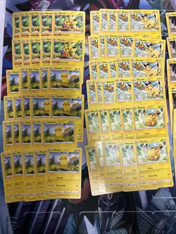 100x Pikachu Pokemon TCG Non Holo Card Lot - As Shown - Multiples - Various Sets - Image 2