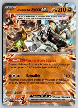 Cornerstone Mask Ogerpon ex 112/167 Double Rare Twilight Masquerade Pokemon NM - Image 1