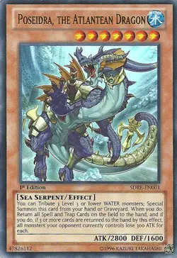 Yugioh! HP Poseidra, the Atlantean Dragon - SDRE-EN001 - Ultra Rare - 1st Editio - Image 1