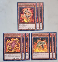x3 Volcanic Shell + Scattershot + Rimfire - Common - 1st Edition Yu-Gi-Oh! M/NM - Image 1