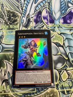 MERMAIL ABYSSTRITE SUPER RARE SPANISH CBLZ-EN050 SP050 LIGHT PLAY YUGIOH - Image 1