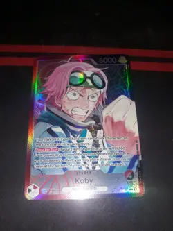 Koby (001) (Alternate Art) OP11-001 A Fist of Divine Speed Foil One Piece CCG - Image 1