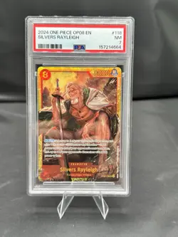 One Piece Two Legends Silvers Rayleigh OP08-118 Secret Rare Foil PSA 7 EN - Image 1