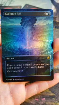 Cyclonic Rift FOIL Proxy Card with Custom Anime Fantasy Illustrated Art Design - Image 2