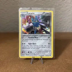 Pokemon- XY Fate Collide- Lucario 63/124 Cosmos Holo LP - Image 1