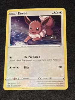 🌀 Swirl 🌀 Cosmos + Galaxy Swirls Eevee SWSH127 NM Holo SWSH Promo - Image 3