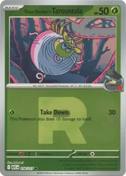 Team Rocket's Tarountula (Team Rocket) 018/217 Reverse Holo Pokemon ME: ASC NM+ - Image 1