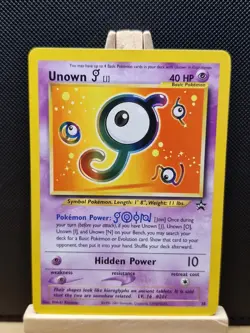 Pokemon TCG WOTC Black Star Promo Unown [J] 38 - Excellent - Image 1