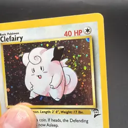 Pokemon TCG WOTC Base Set 2 Clefairy 6/130 Holo Rare Booty Swirl - Image 2