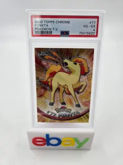 Ponyta Topps Chrome Pokemon TV Animation Edition PSA 4 2000 - Image 1