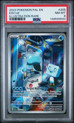 2023 POKEMON PAL EN-PALDEA EVOLVED ILLUSTRATION RARE #205 EISCUE PSA 8 - Image 1