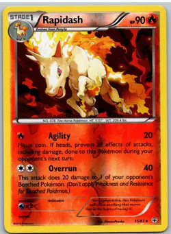 Rapidash 15/83 Rare Generations Pokemon Reverse Holo - Image 1