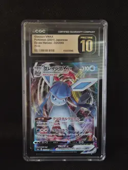 ❄❄ CGC 10 Pristine Glaceon VMAX 025/069 Eevee Heroes RRR Holo Pokemon 2021 Jap - Image 1