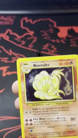 Pokemon Ninetales Base Set Holo Rare 12/102 Heavy Play2 - Image 2