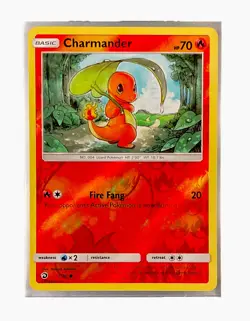 Charmander 2018 Pokemon TCG Sun & Moon Dragon Majesty 1/70 Reverse Holo NM - Image 1