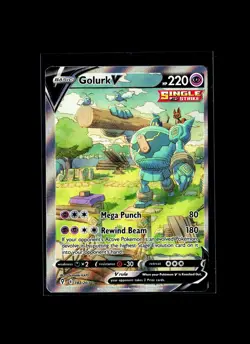 2021 Pokemon Golurk V Alternate Full Art 182/203 SWSH07 Evolving Skies Holo - Image 1
