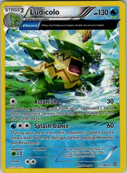 Ludicolo (Alpha) Rare XY - Primal Clash 37/160 NM Reverse Holo - Image 1