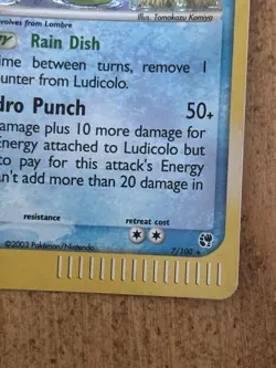 Pokemon TCG EX Sandstorm Ludicolo Holo Rare 7/100 Near Mint - Image 4