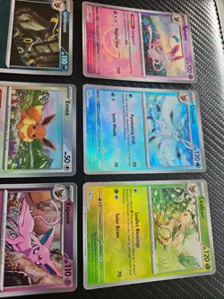 Pokemon Prismatic Evolutions Eeveelution Pokeball Reverse Holo Set 9 cards N - Image 5