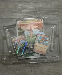 Victini Promo Illustration Collection three card set. Pokemon TCG. - Image 1