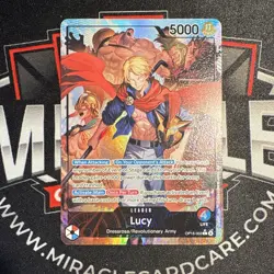 Bandai Lucy OP15-002 Dressrosa Leader Holo One Piece Card Game EN 5000 - Image 1
