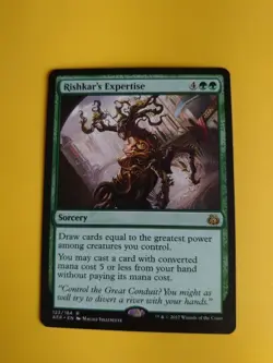 Rishkar's Expertise. AER rare sorcery Magic the Gathering Card. - Image 1