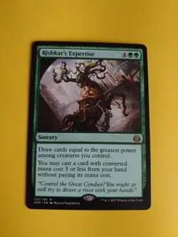 Rishkar's Expertise. AER rare sorcery Magic the Gathering Card. - Image 2