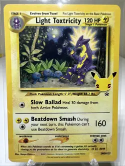 Light Toxtricity SWSH137 Pokemon Promo Cards Cosmos Holo Near Mint TCG - Image 1