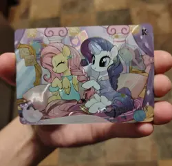 Kayou My little Pony CCG Card HY10-UR-016 Fluttershy Rarity Pajamas Mint - Image 1