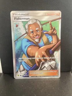 Fisherman Shiny Holo Rare Hidden Fates: Shiny Vault SV83/SV94 Pokemon Card - Image 1