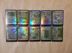 MTG LOTR FOIL Basic Map Land Set of 10 (NM/MINT) One of Each Artwork! - Image 1