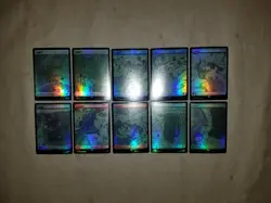 MTG LOTR FOIL Basic Map Land Set of 10 (NM/MINT) One of Each Artwork! - Image 2