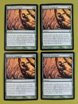 Lead the Stampede x4 Mirrodin Besieged 4x Playset Magic the Gathering MTG - Image 1