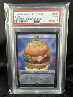 2025 MTG Magic The Gathering SpongeBob Secret Lair Food #1938 Foil PSA 9! - Image 1