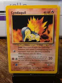 1x Single Pokemon TCG Cyndaquil 56/111 Neo Genesis Unlimited LP - Image 1