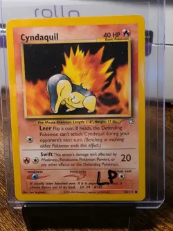 1x Single Pokemon TCG Cyndaquil 56/111 Neo Genesis Unlimited LP - Image 3