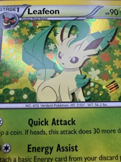 Pokemon TCG Leafeon BW87 BW Black Star Promo Holo Stage 1 English 2013 LP* - Image 4