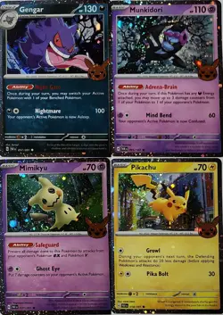 Fart Swirl 🌀 Lot Of 4 Cosmos Holo Heavily Bleed Error Rare Pokemon TCG - Image 1