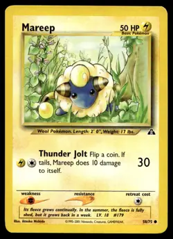 Pokemon TCG Neo Discovery #58/75 Mareep NEAR MINT - Image 1